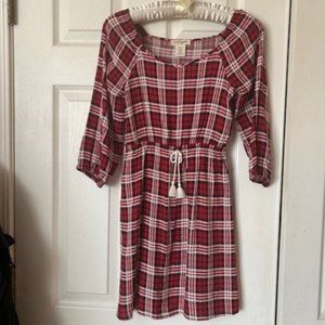 Girl's Plaid Dress, Size 10/12